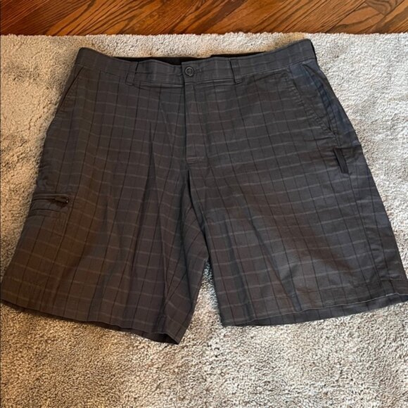 Men's Gray Checkered Shorts - Picture 1 of 7
